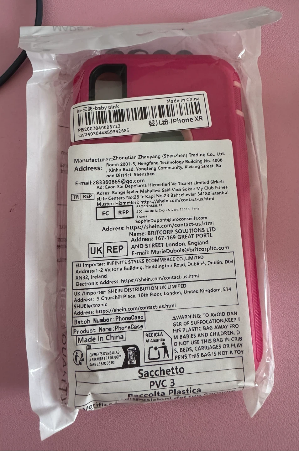 iPhone XR - FOGEEK Pink Military-Grade Case