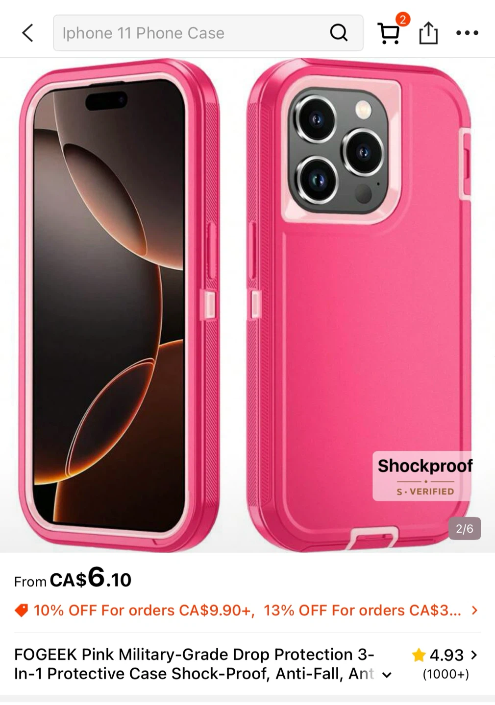 iPhone XR - FOGEEK Pink Military-Grade Case - photo 3