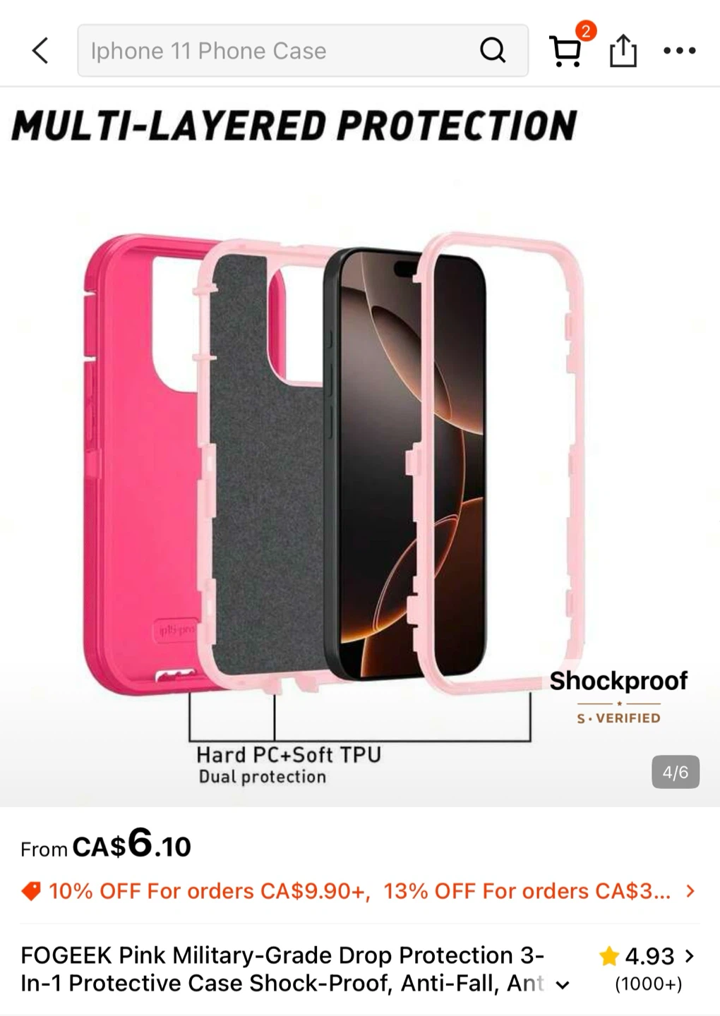 iPhone XR - FOGEEK Pink Military-Grade Case - photo 4