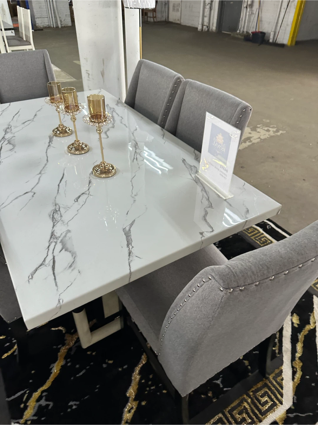 Marble Dining Table Set with 6 Chairs - photo 5