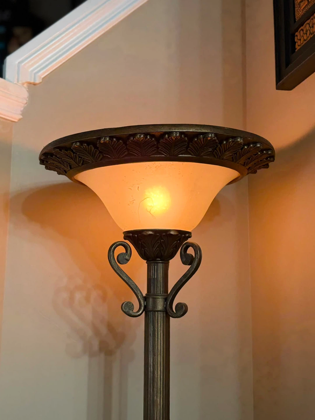 Vintage Torchiere Floor Lamp - photo 2