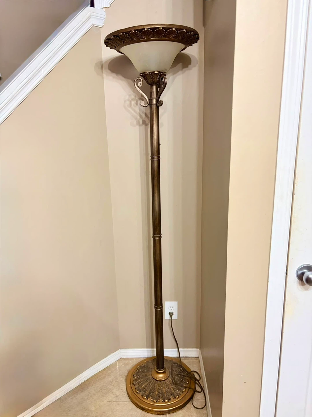 Vintage Torchiere Floor Lamp - photo 3