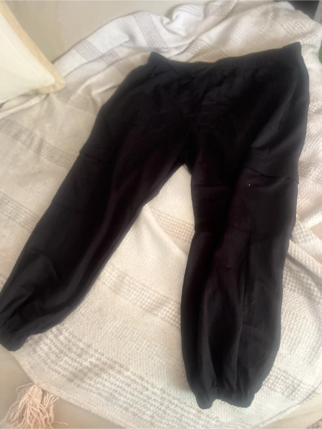 New Reitmans linen Black Cargo Pants XXL