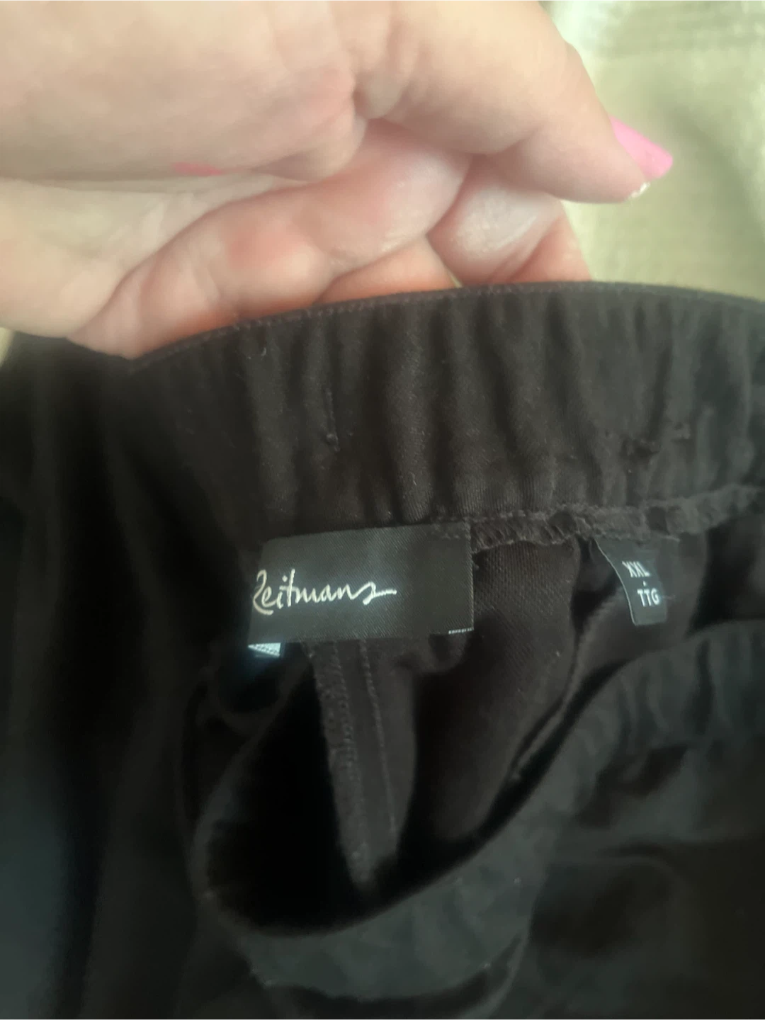 New Reitmans linen Black Cargo Pants XXL - photo 4