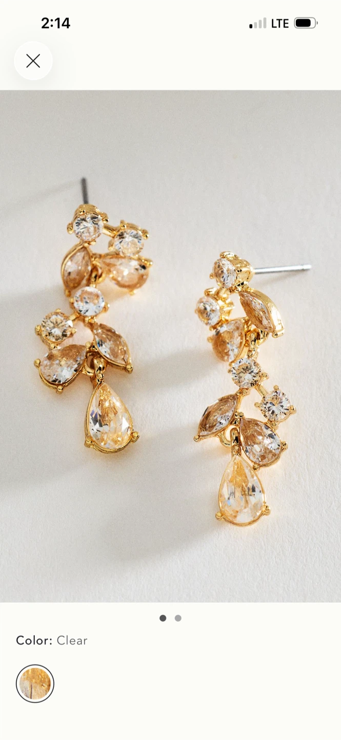 BNWT Anthropologie Gold Plated Multi Stone Earrings - photo 2
