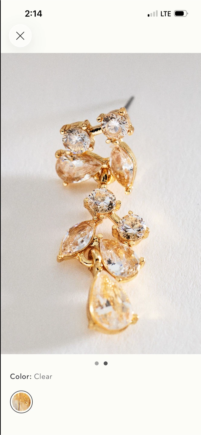 BNWT Anthropologie Gold Plated Multi Stone Earrings - photo 3
