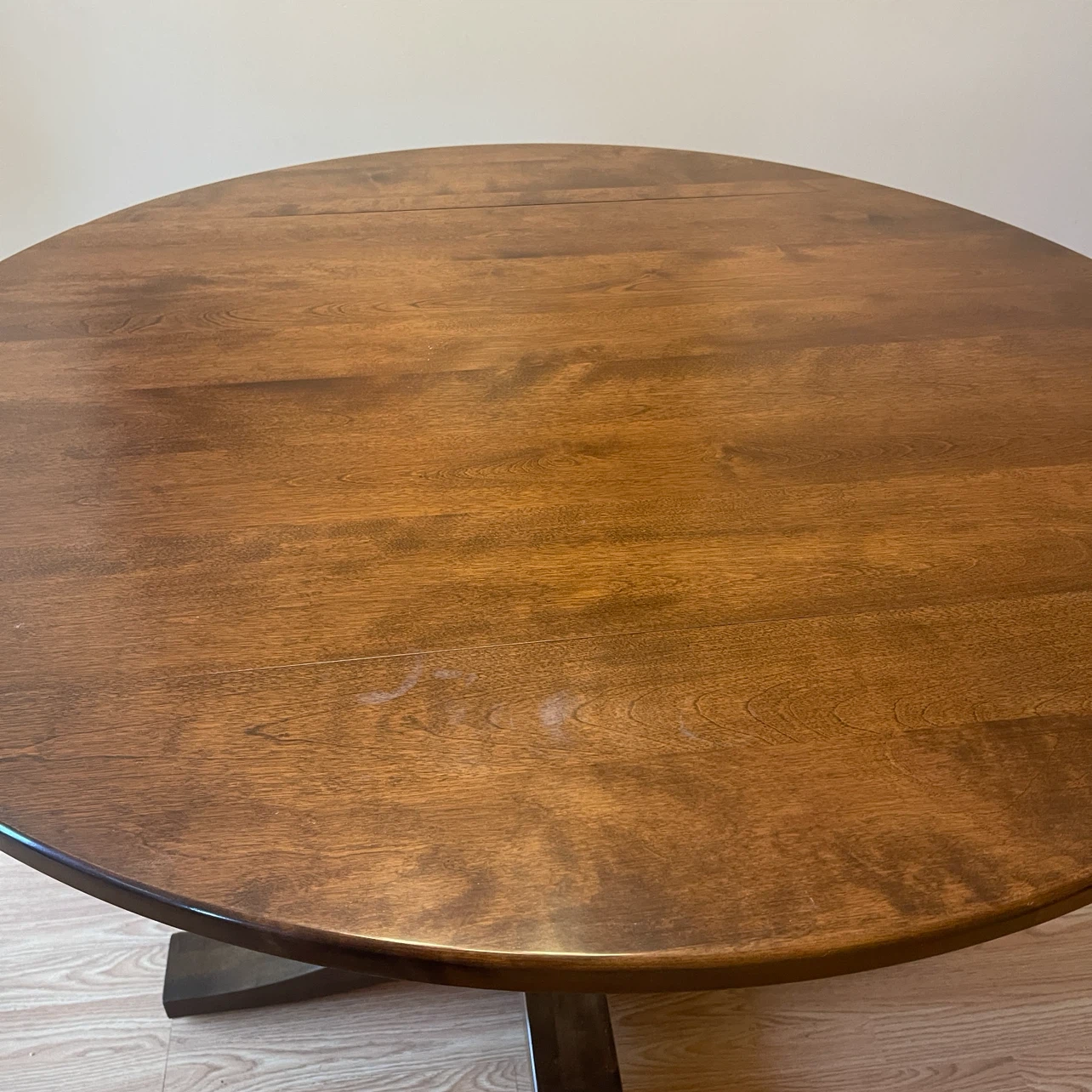 Made in Canada Solid Birch Drop-Leaf round dining Table - photo 2