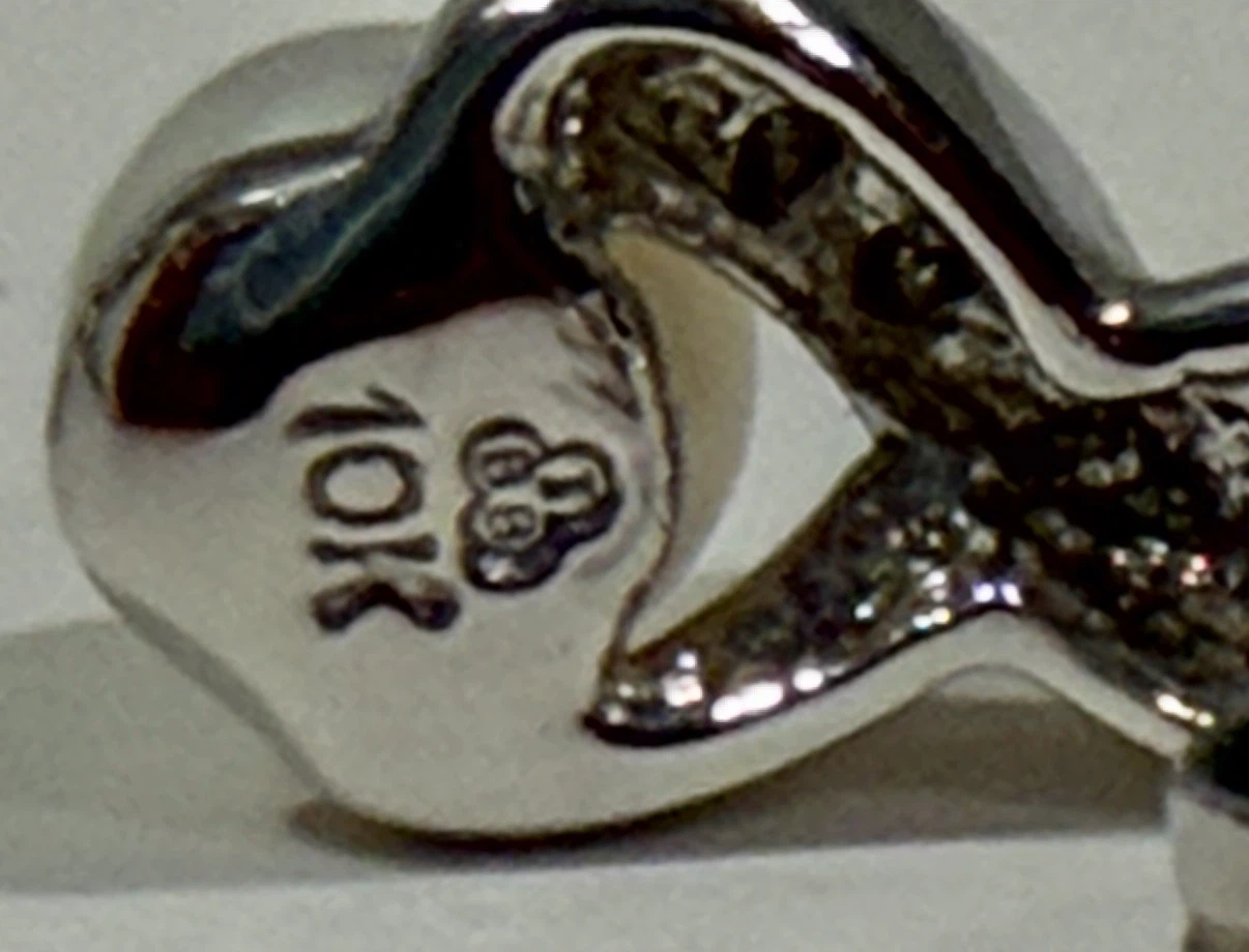 10K (Stamped) White Gold Cultured Pearl & Pavé Diamond Earrings - photo 5