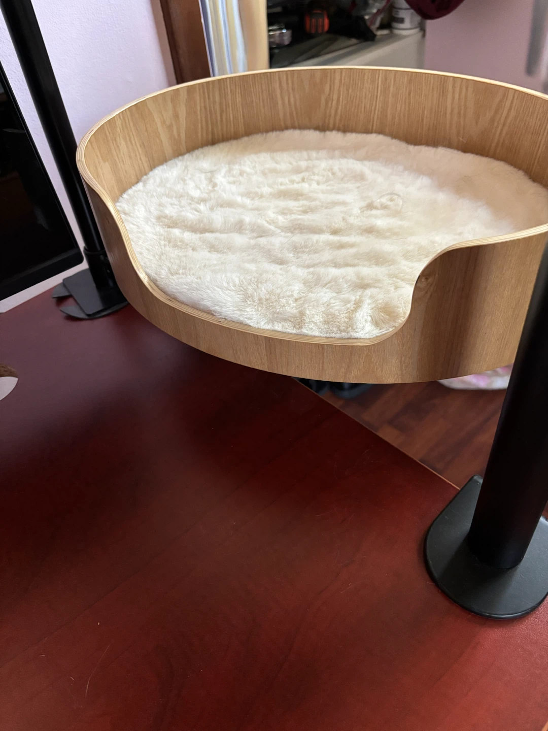 Wooden Cat Bed with Clamp Mount