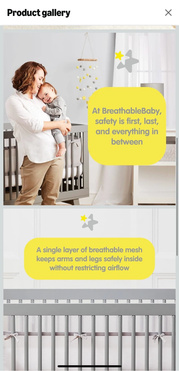 BreathableBaby Crib Mesh Liner - photo 2