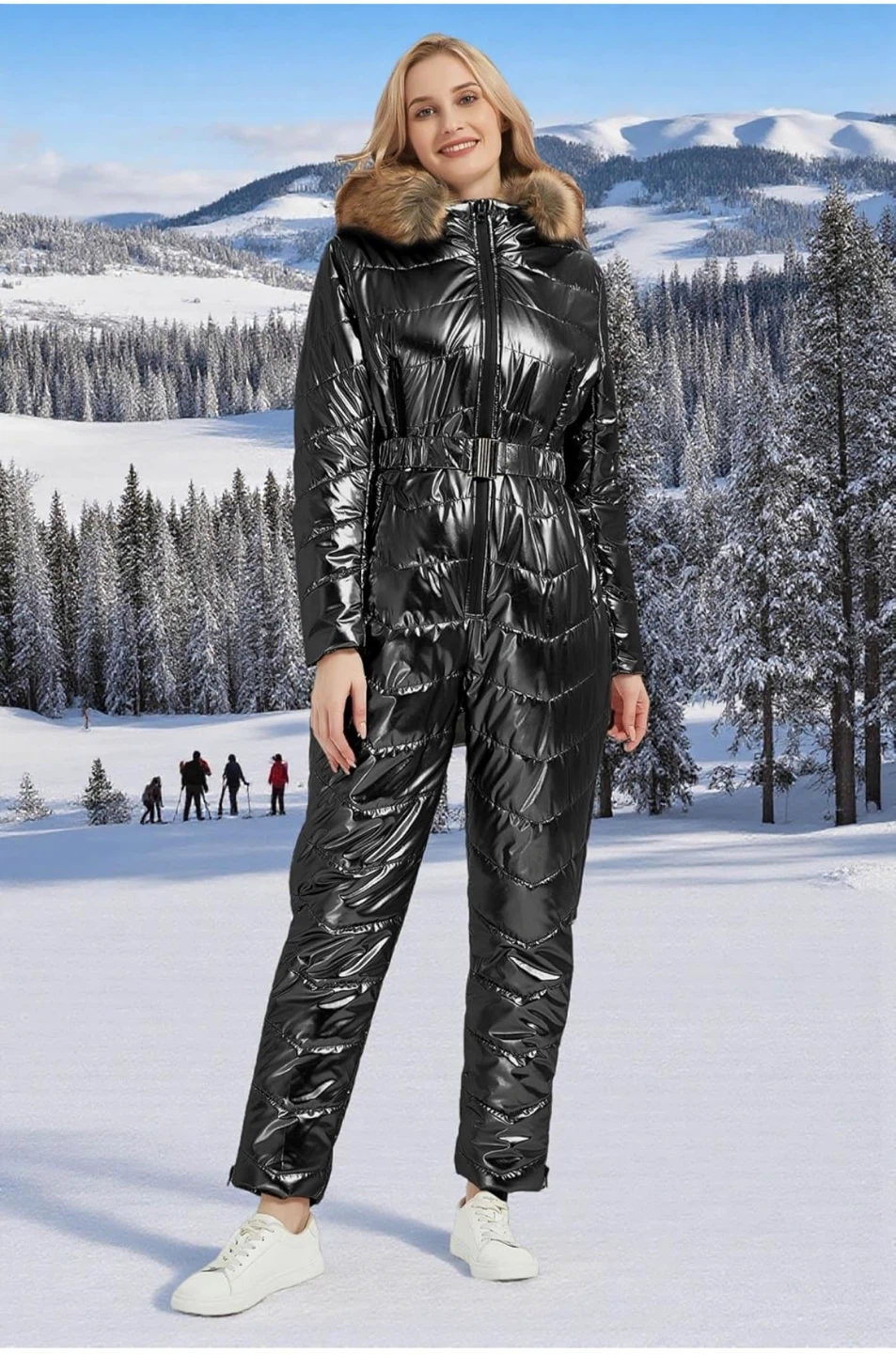 Women Ski Suit Jumpsuit, Waterproof Snowsuit One Piece - photo 4