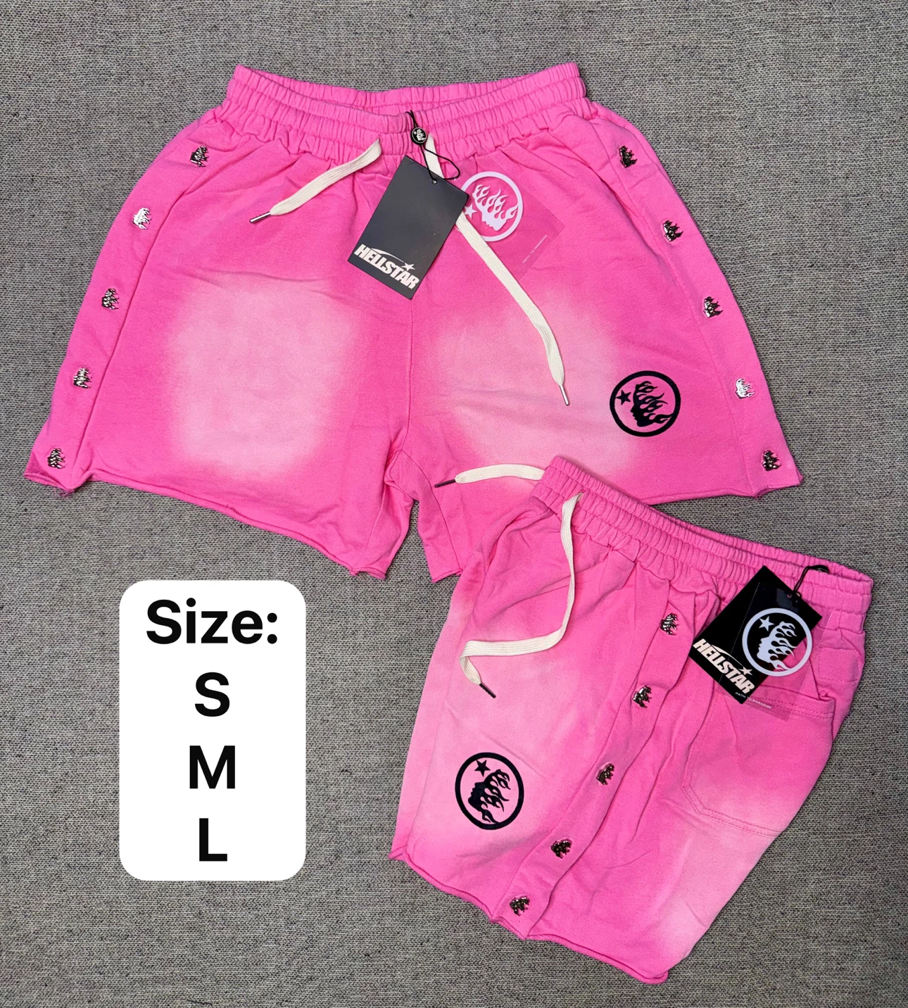 Hellstar Pink Graphic Shorts