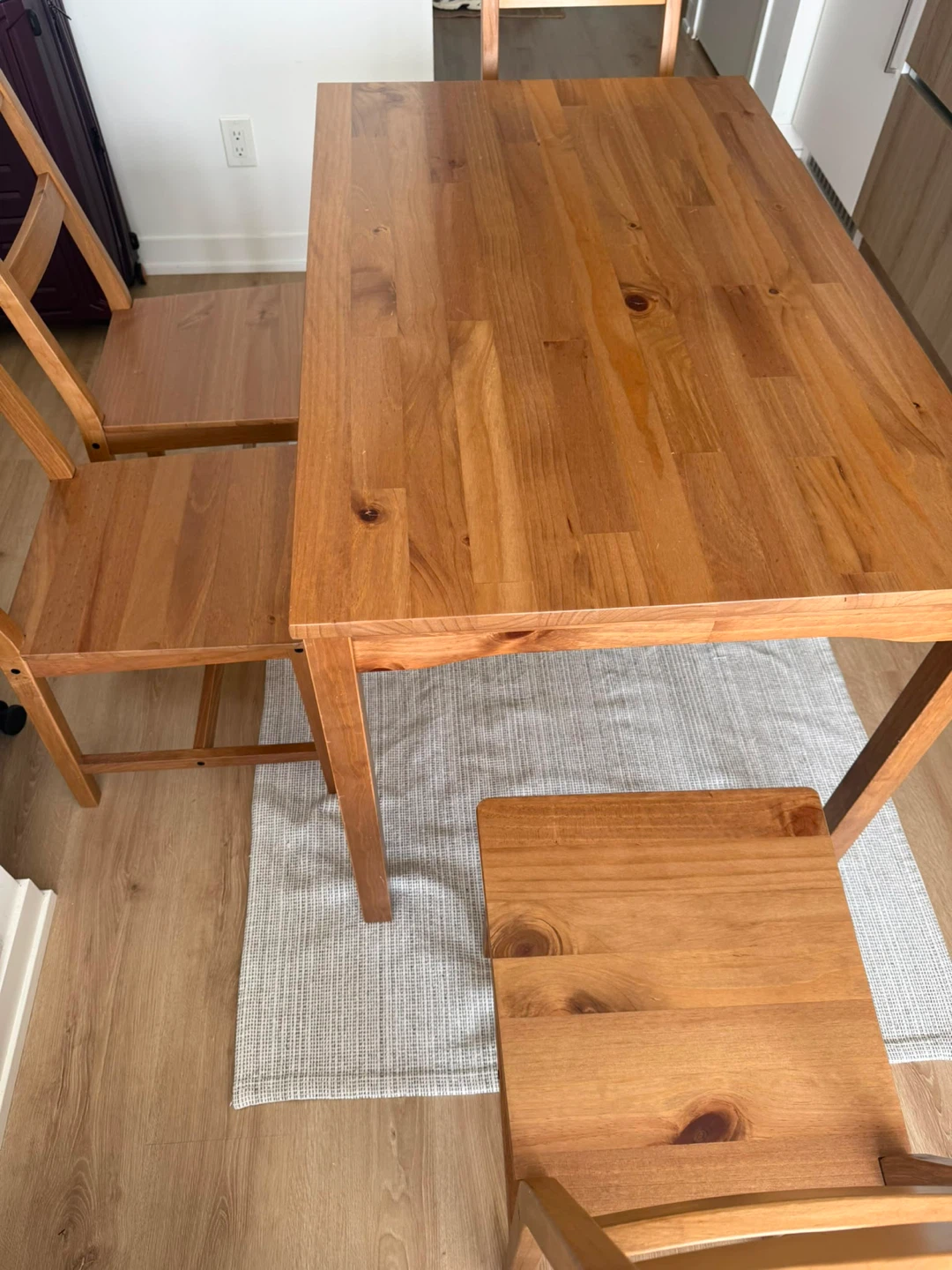 Solid Wood Dining Table and Chairs Set - photo 2