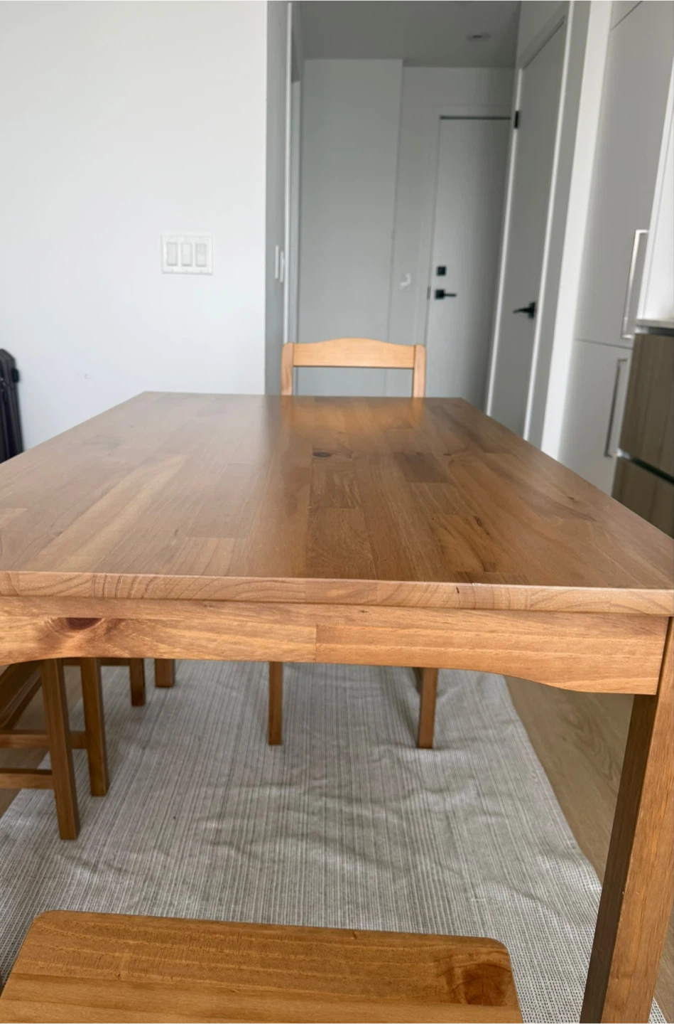Solid Wood Dining Table and Chairs Set - photo 3