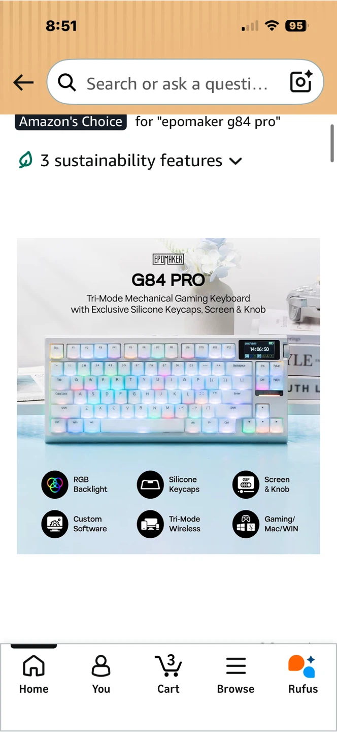 EPOMAKER G84 PRO Wireless Gaming Keyboard - photo 2