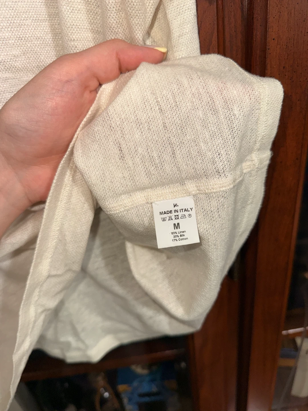 Isaia Polo Shirt - Cream - Size M - photo 5