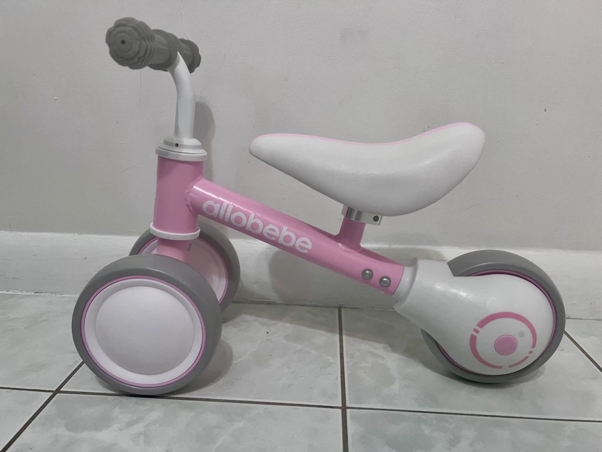 Allobebe Toddler Balance Bike – Pink & White – Like New
