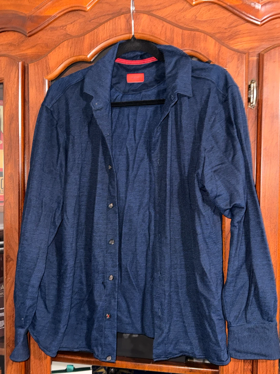 Isaia Men's Blue Button-Up Shirt