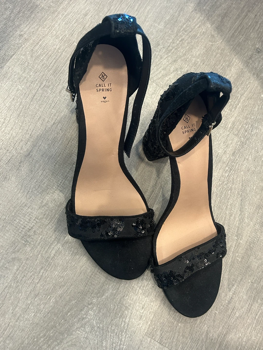 Call It Spring Black Sequin Heels