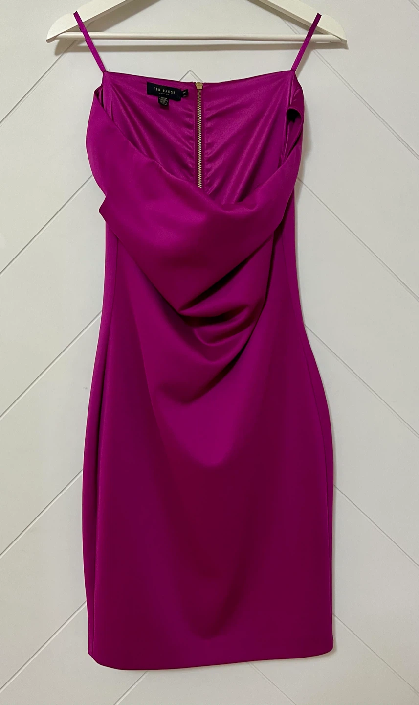 Ted Baker Magenta Off-the-Shoulder Dress - Size 2 - photo 4