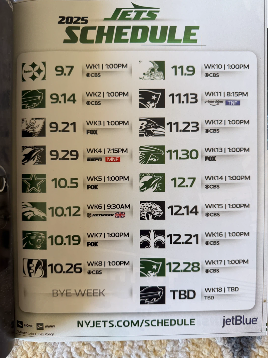 2025 New York Jets Yearbook and Schedule - photo 3