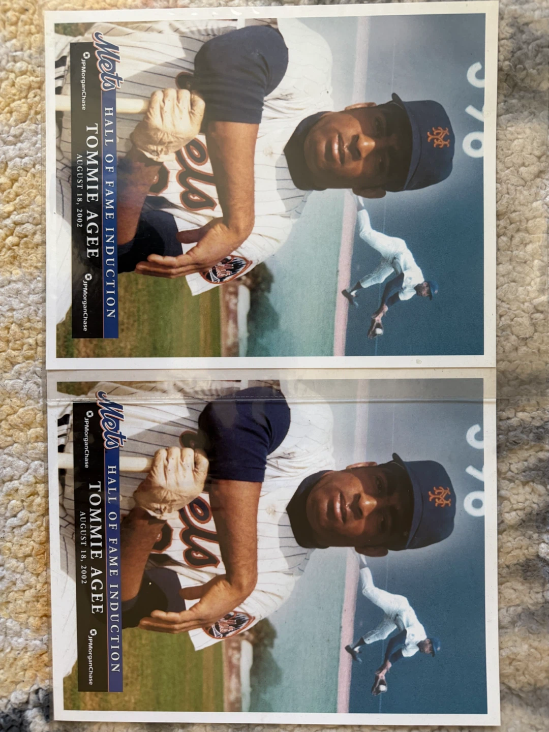 Tommie Agee Mets Hall of Fame Induction Card