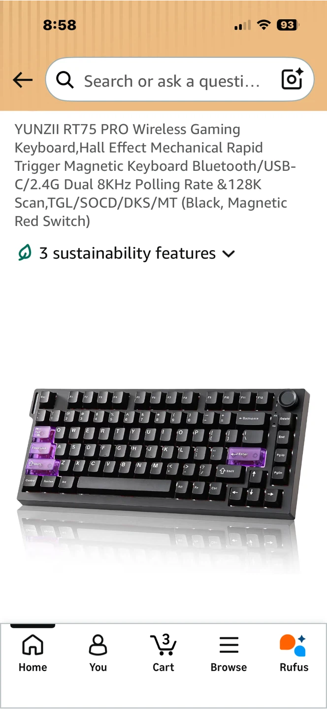 YUNZII RT75 PRO Wireless Gaming Keyboard