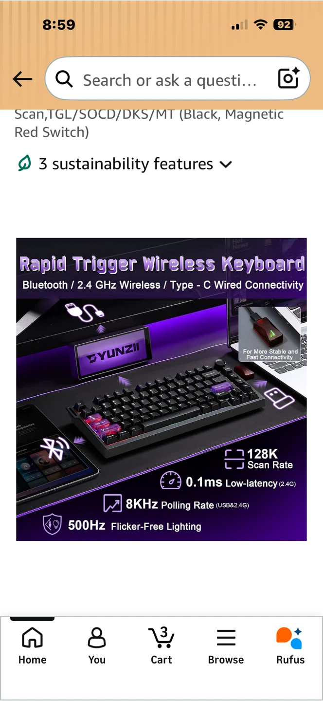 YUNZII RT75 PRO Wireless Gaming Keyboard - photo 3