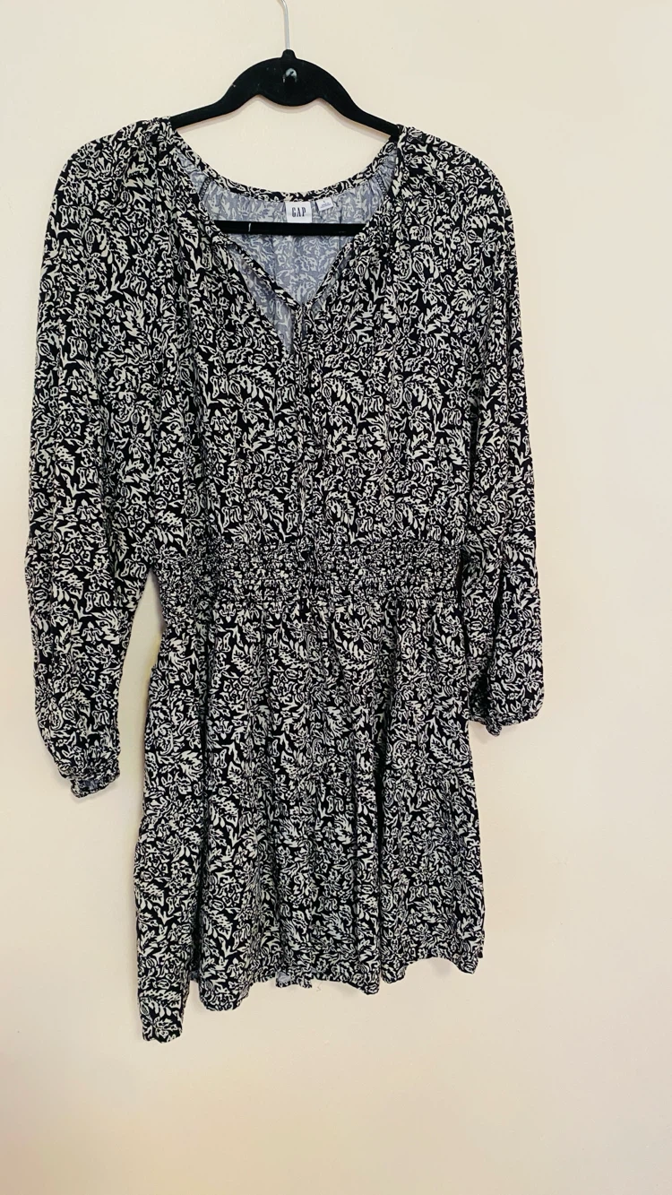Gap patterned viscose dress size large - photo 4