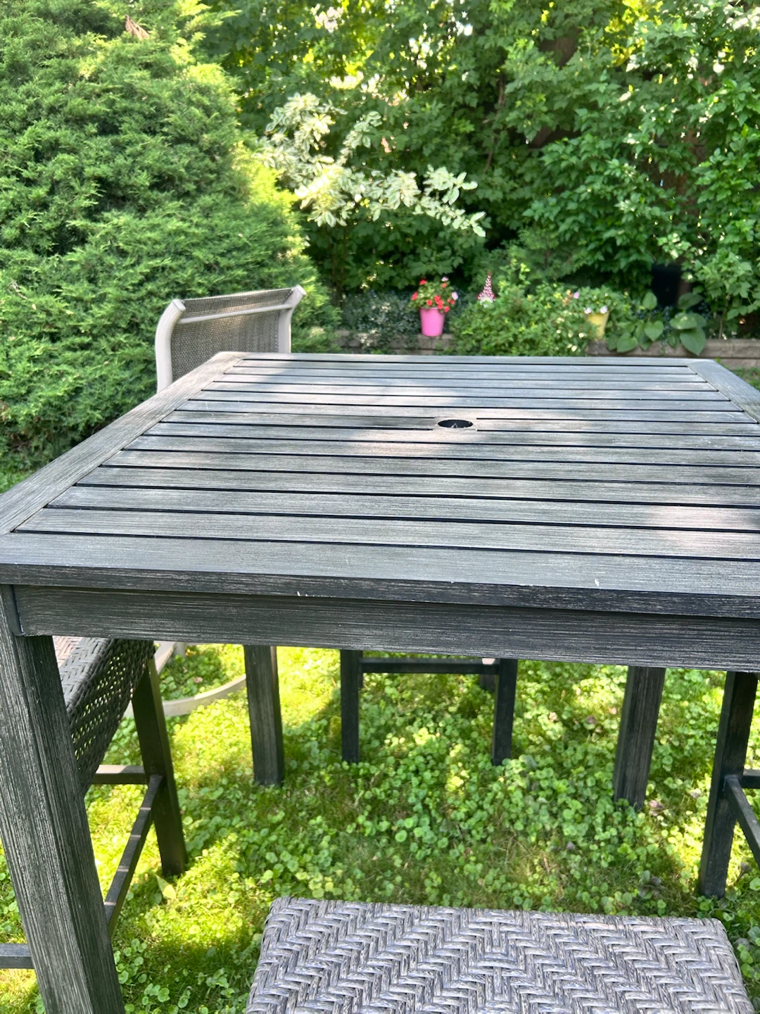 Square Outdoor Dining Set with 4 Stools - photo 5