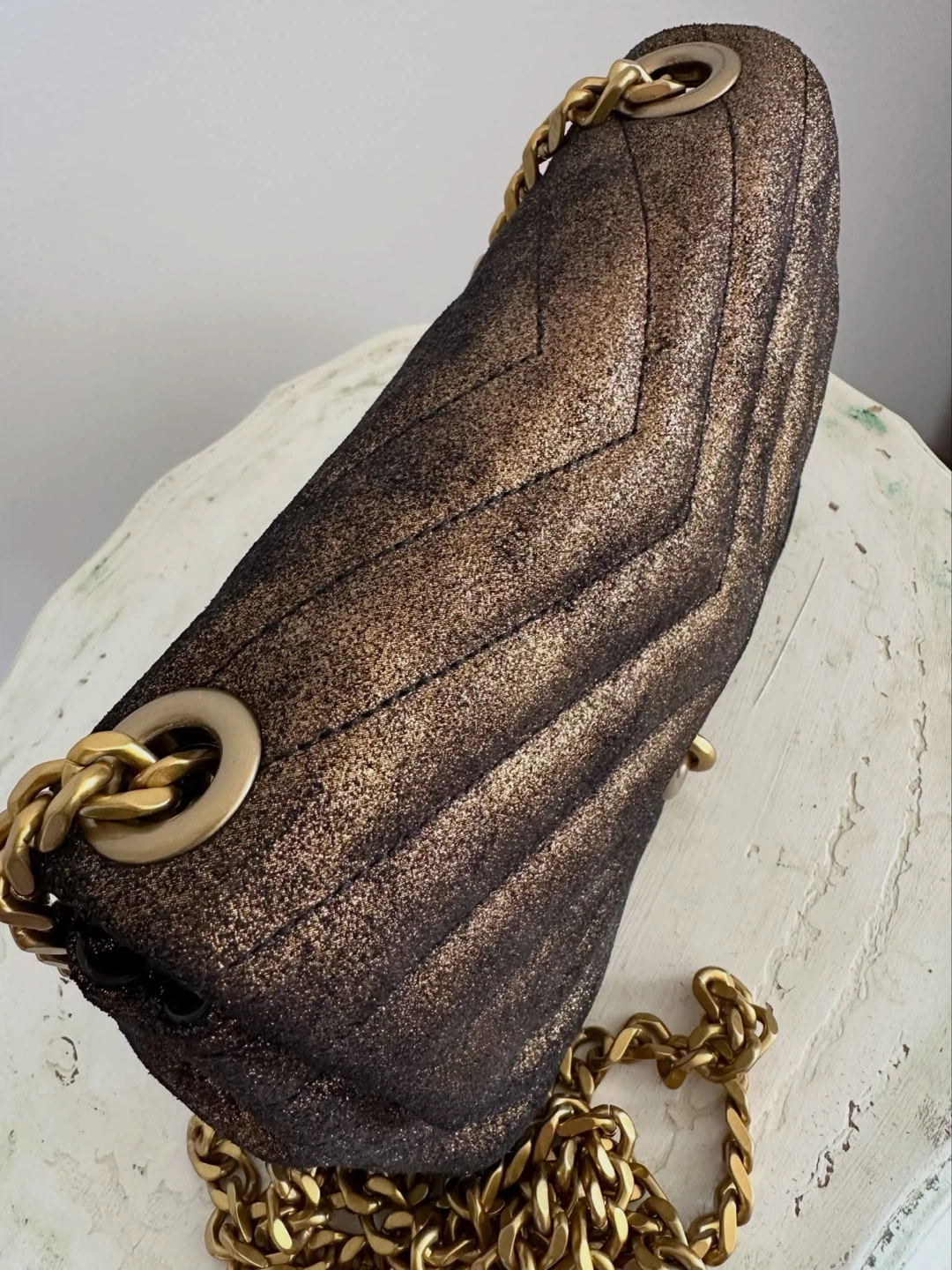 Rebecca Minkoff Edie Date Night Bronze Gold Mini Crossbody Purse - photo 4