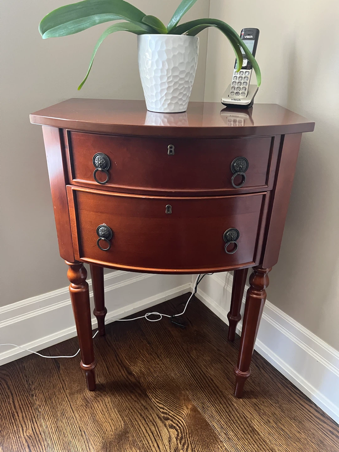End Table/Night Stand with Two Drawers