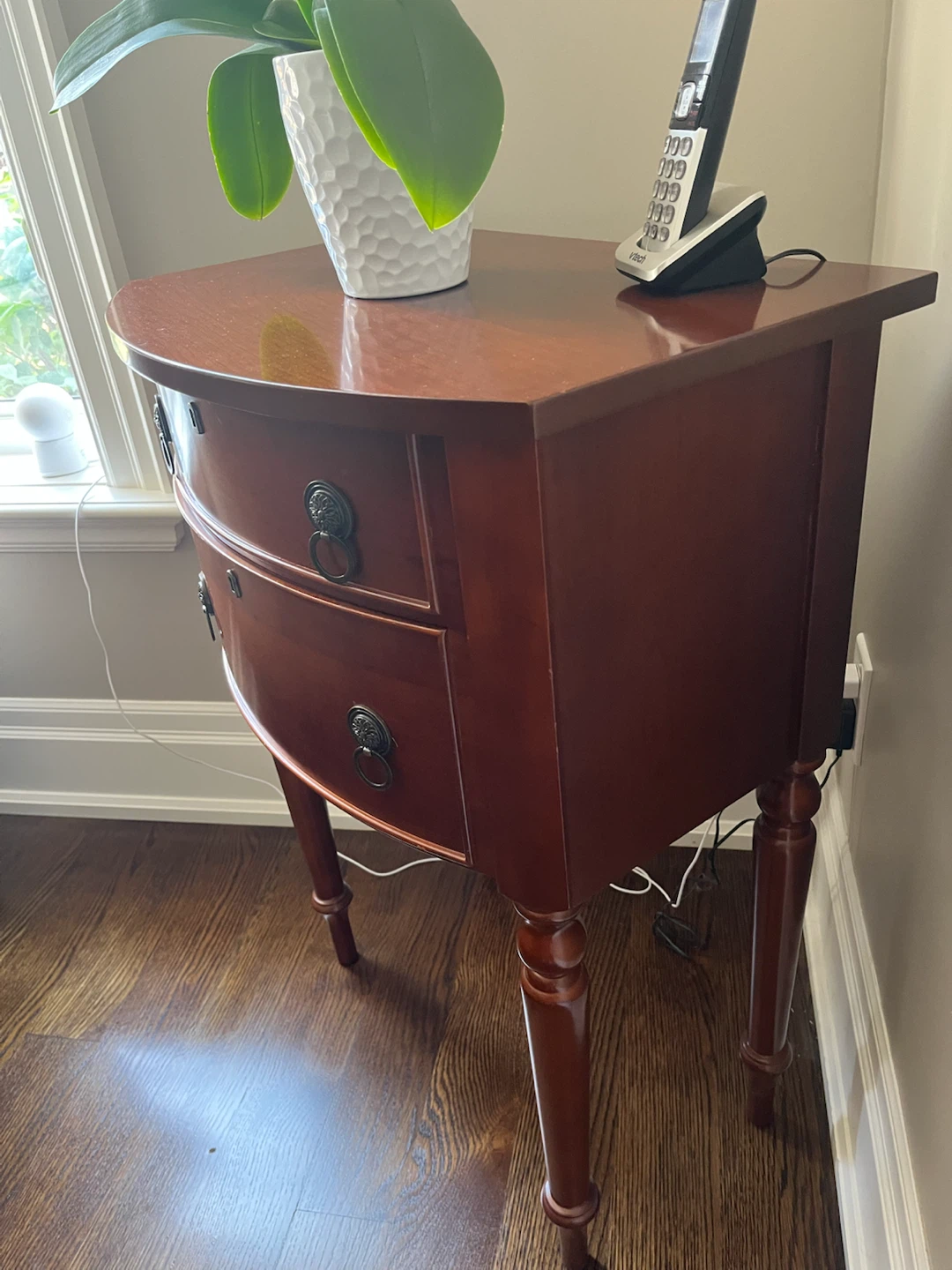 End Table/Night Stand with Two Drawers - photo 2