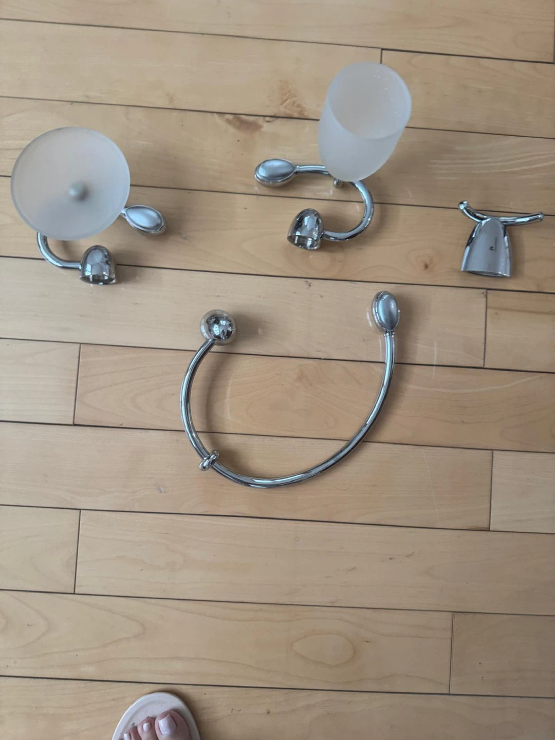 Bathroom Fixture Set - Chrome and Frosted Glass - photo 2