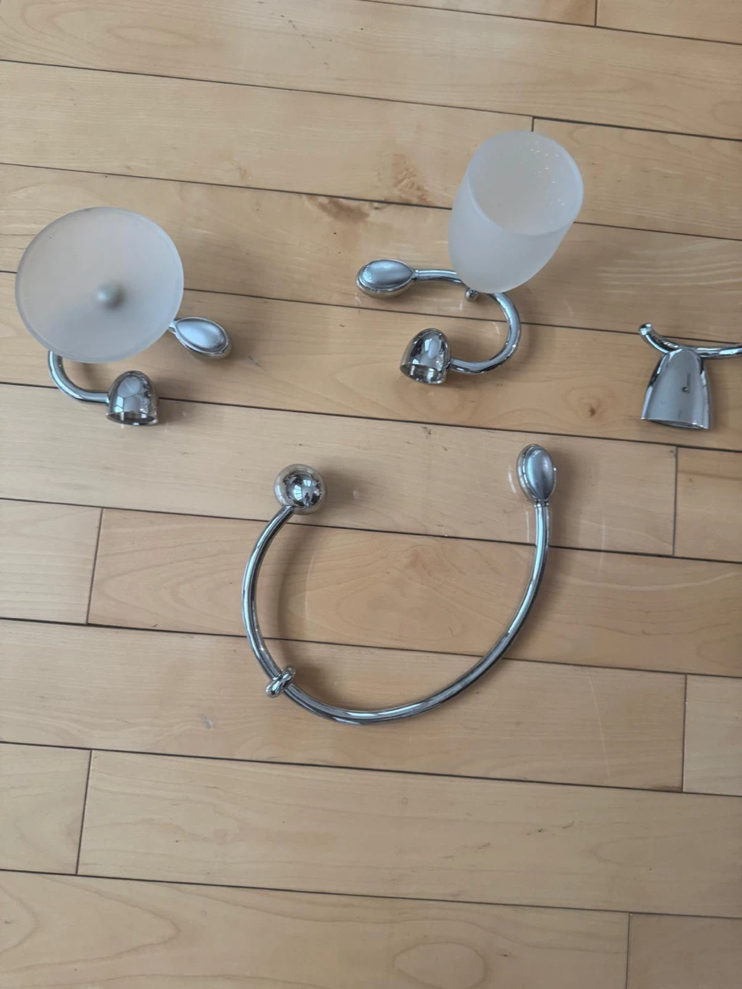Bathroom Fixture Set - Chrome and Frosted Glass - photo 3