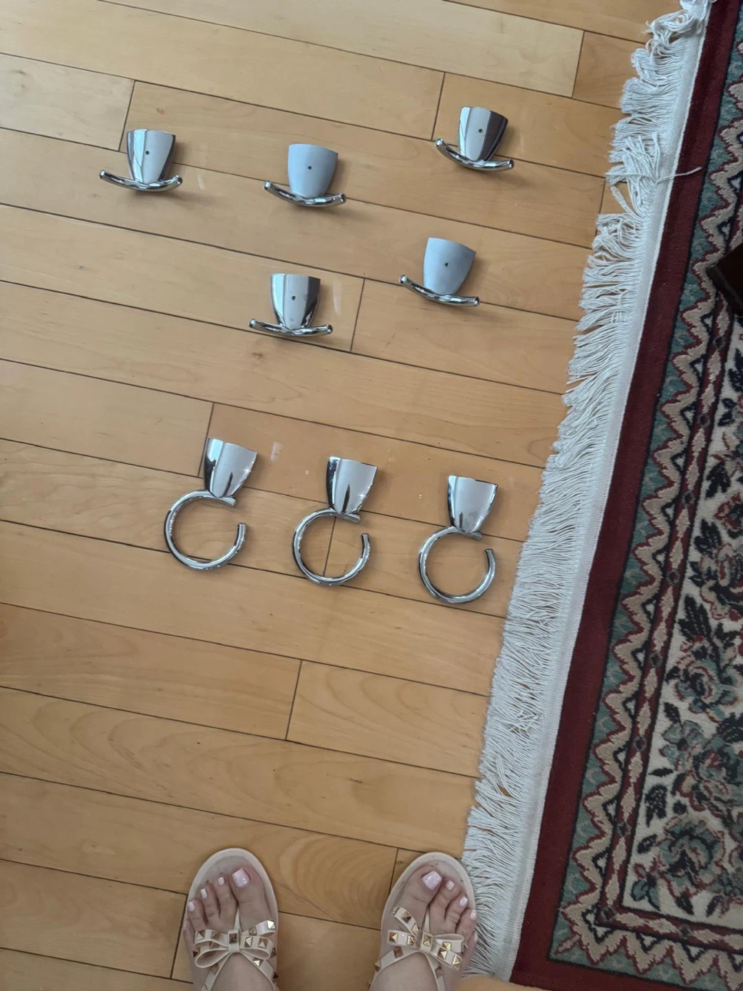 Silver Metal Wall Hooks & Towel Rings/cup stand - photo 2