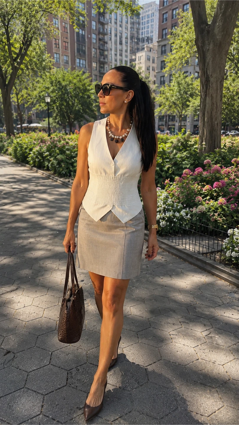 Plaid Pencil Skirt