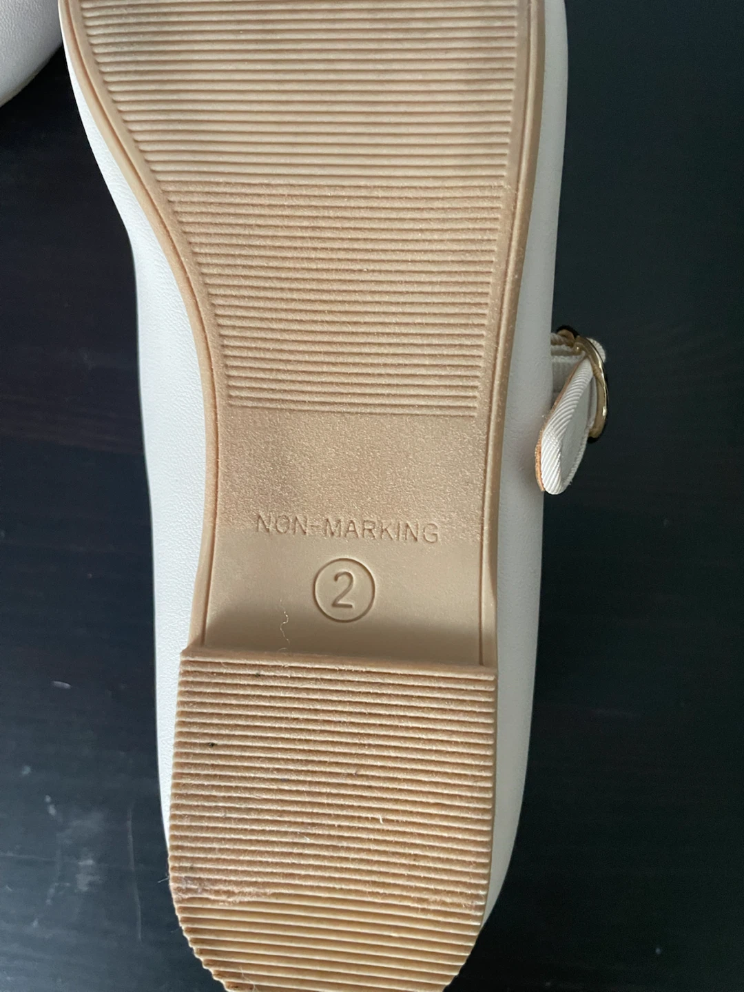 Cat & Jack White Falts, Kids Shoes Size 2 - photo 3