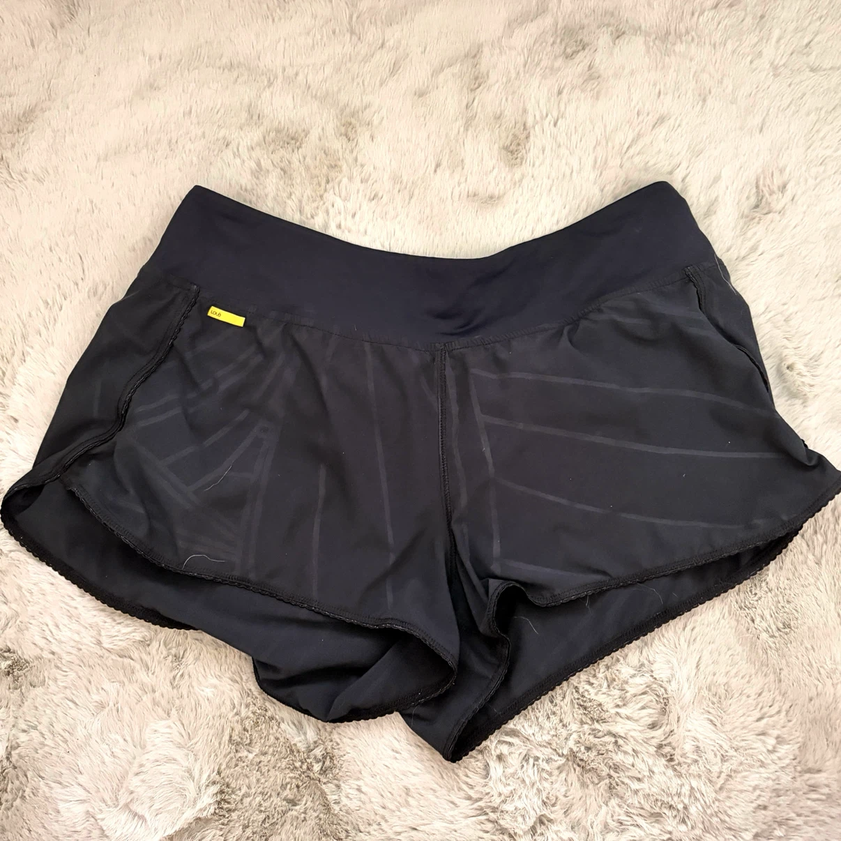 Lole Black Low Rise Running Shorts Size Medium