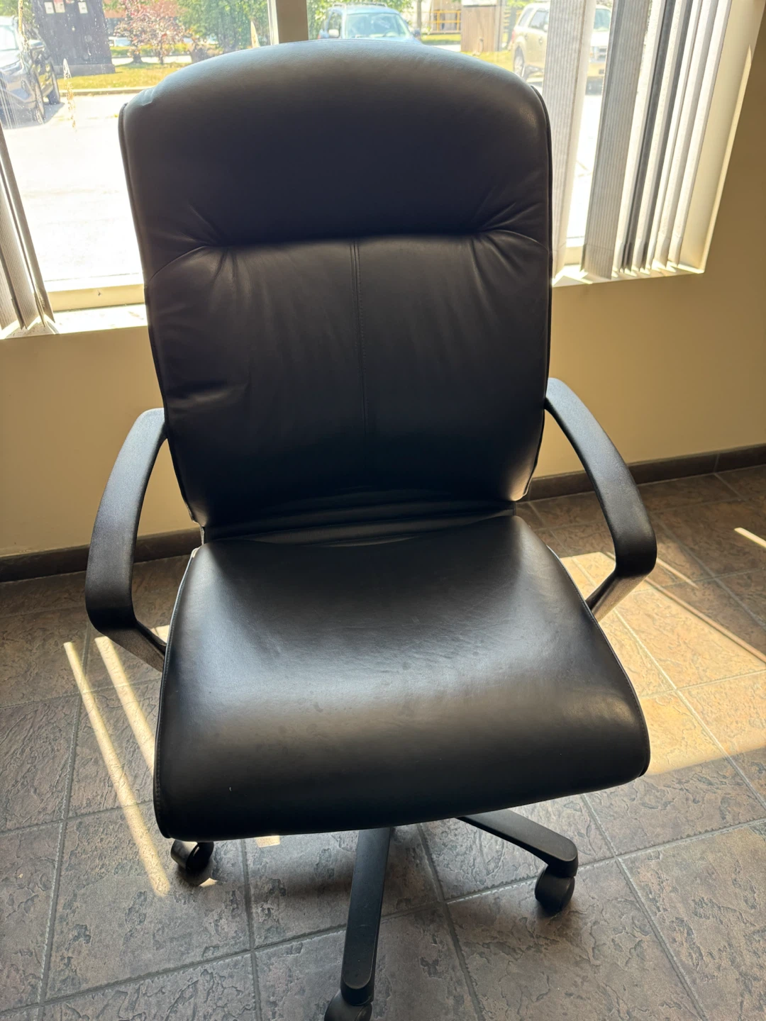 Black Leather Office Chair