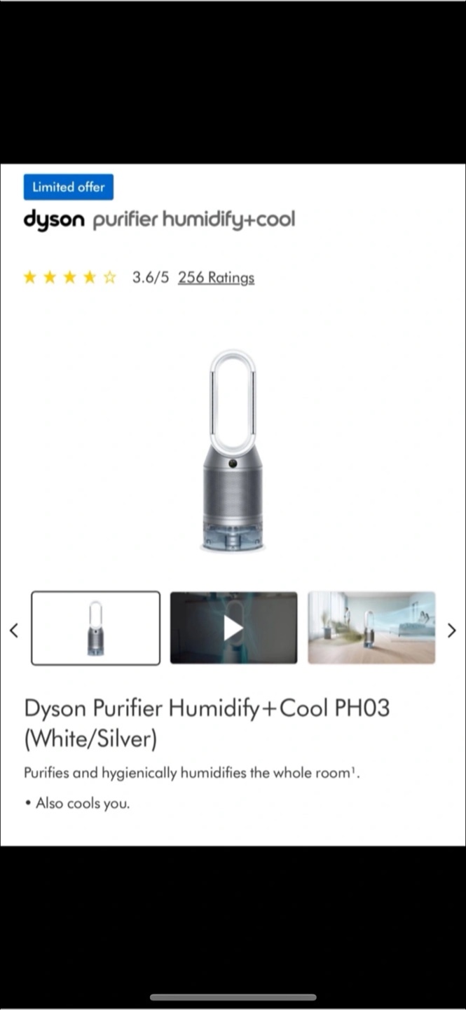 Dyson Purifier Humidify+Cool PH03 (White/Silver)