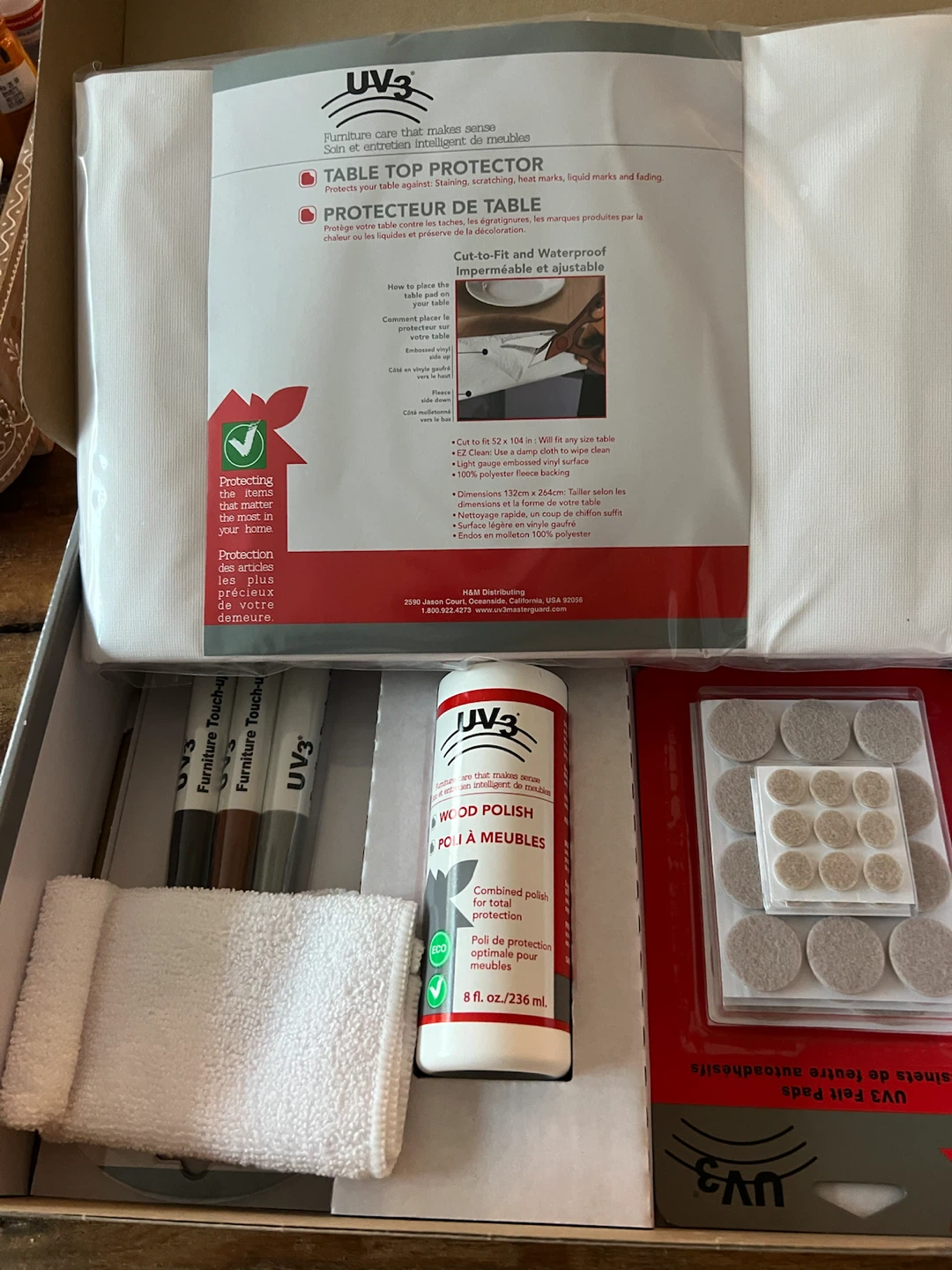 UV3 Wood Care Kit with Table Top Protector