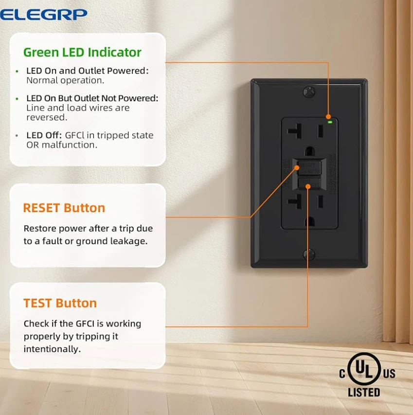4 pack, ELEGRP GFCI Outlet - photo 4
