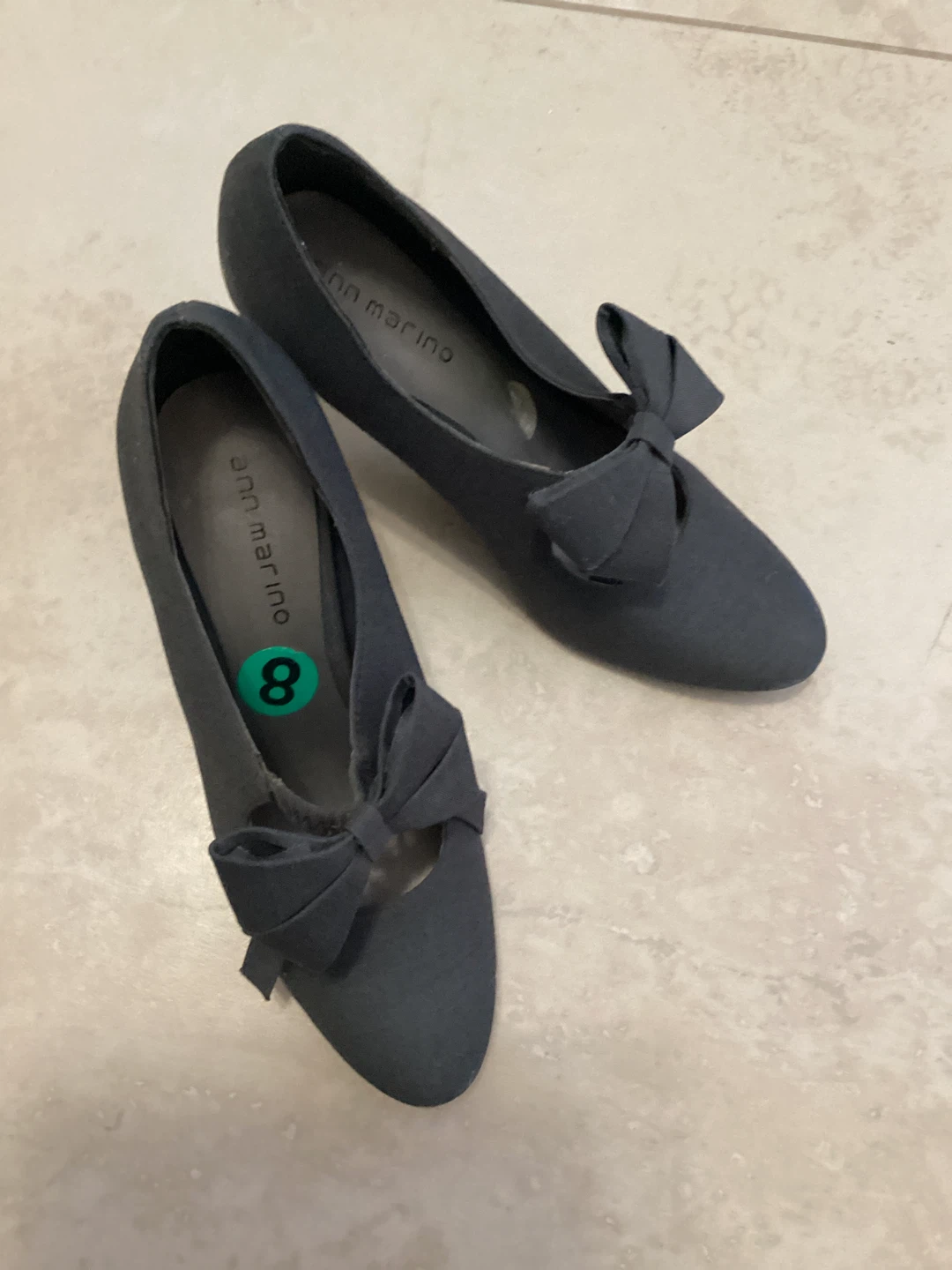 ANN MARINO GREY HEELS
