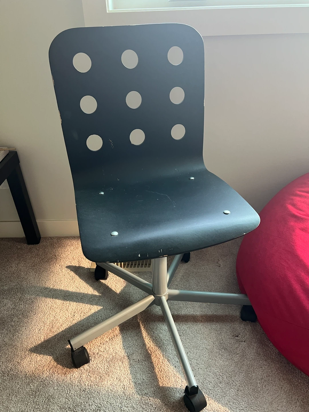 Black Office Chair with Wheels