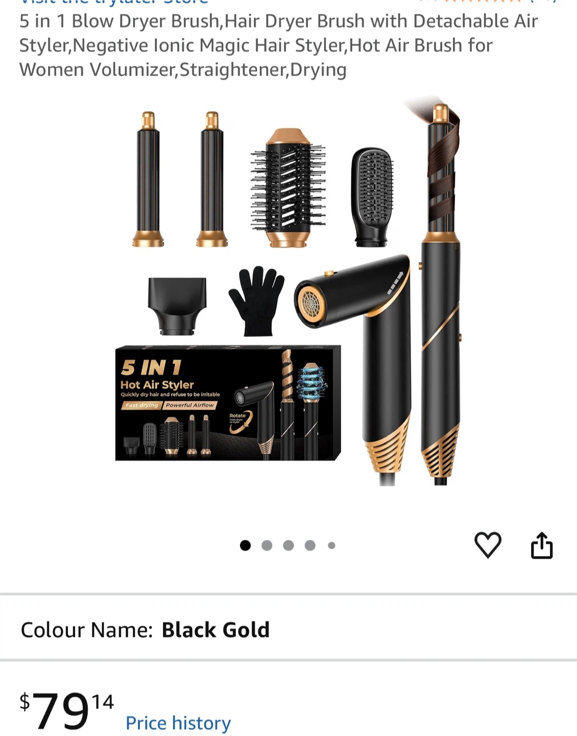 5-in-1 Hot Air Styler and Blow Dryer Brush Set