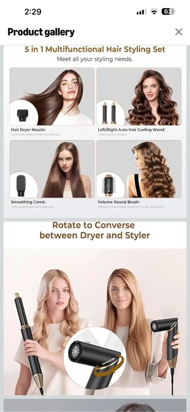 5-in-1 Hot Air Styler and Blow Dryer Brush Set - photo 2