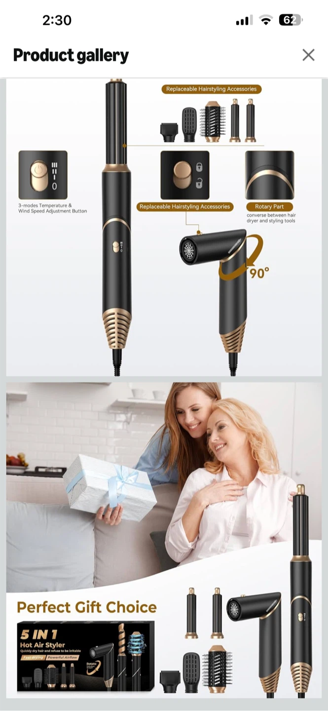 5-in-1 Hot Air Styler and Blow Dryer Brush Set - photo 5
