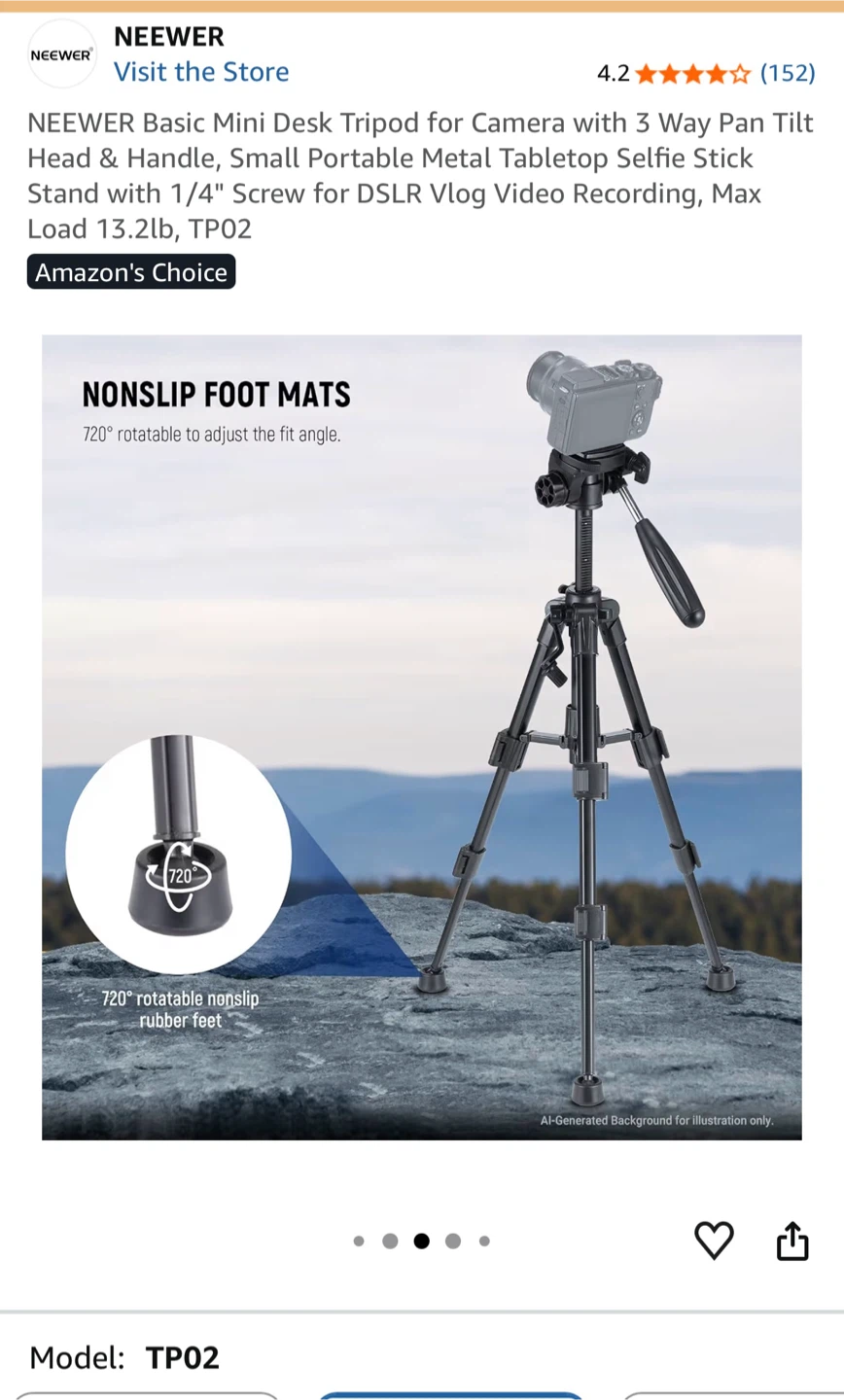 NEWEER Basic Mini Desk Tripod TP02 - photo 2
