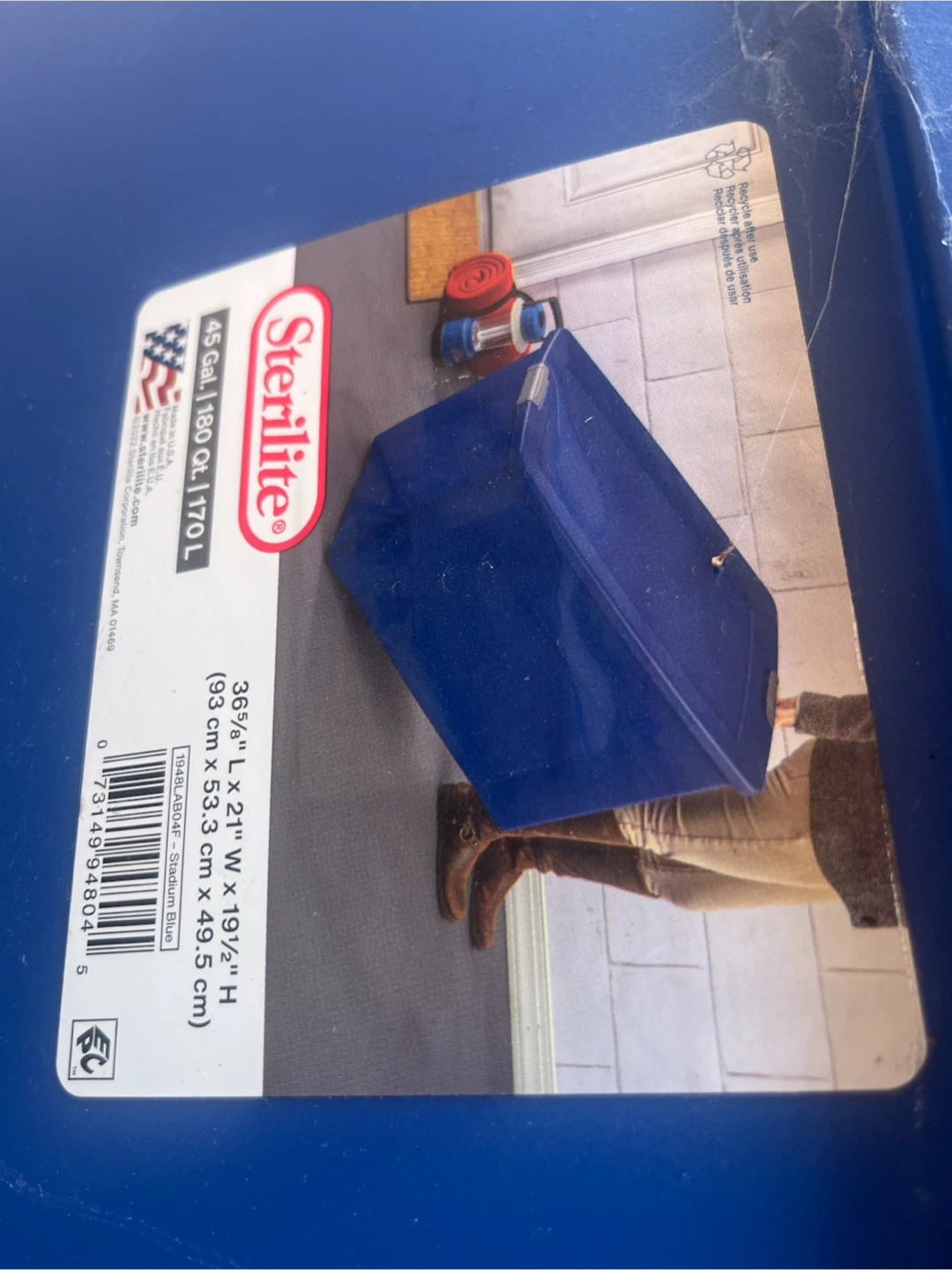 Sterilite Blue Storage Bin 45 Gal - photo 3